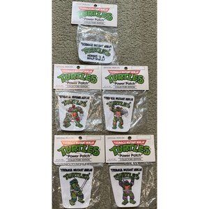 1989 Teenage Mutant Ninja Turtles TMNT Raph, Don Power Patch Iron-On New Set - 5